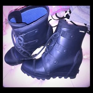 SOREL Joan Rain Wedge Boots
